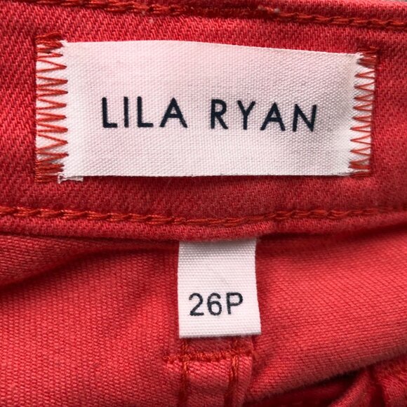 Lila Ryan Womens Pants Size 26P Lot Of Two Stretch Skinny Leg Casual Red Blue - Picture 3 of 14